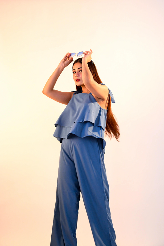 Era of Blue Co-ord Set | Summer-friendly Korean Fabric